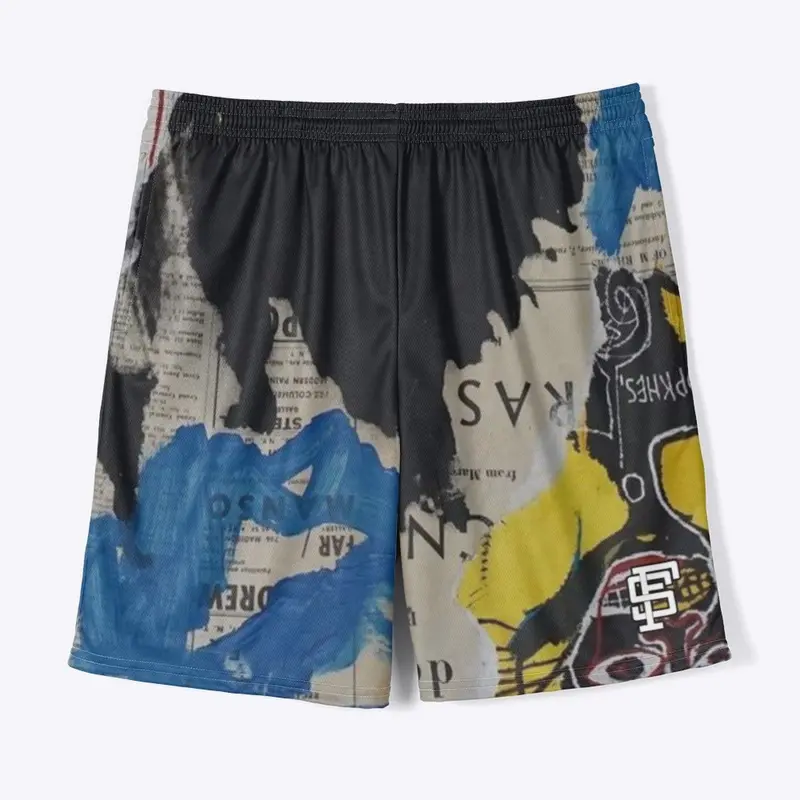 Abstract Jersey Shorts